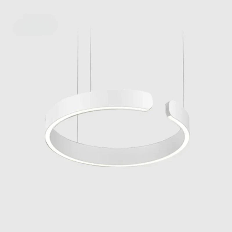 Luna Lampe Suspendue LED Ronde – Métal Noir/Blanc/Or